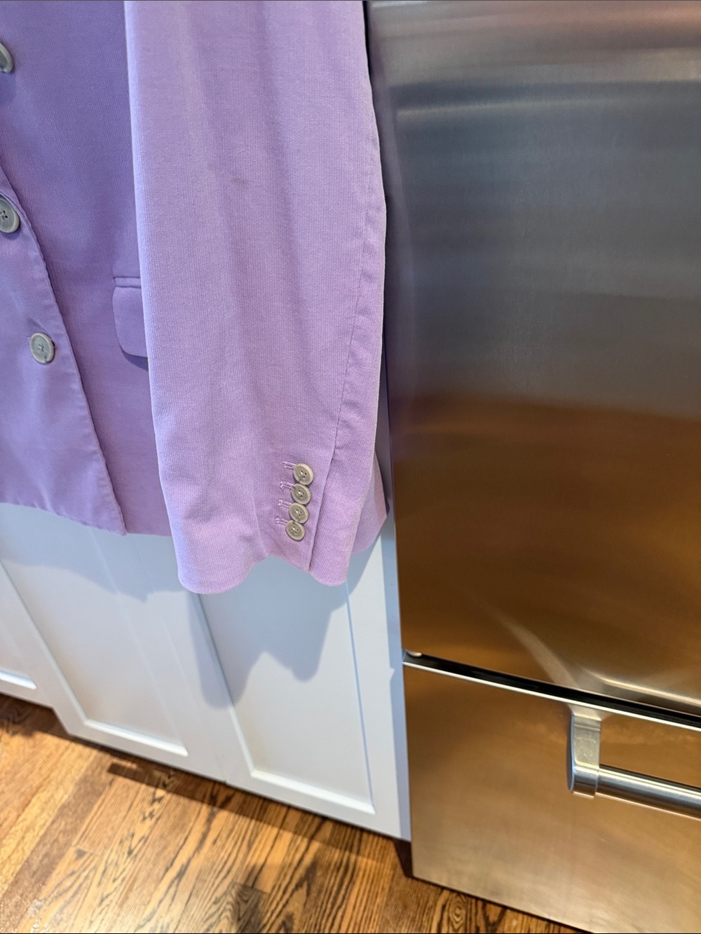 J Crew Classic Double-Breasted Lavender Corduroy Blazer - Women Size 16 - Picture 3 of 7